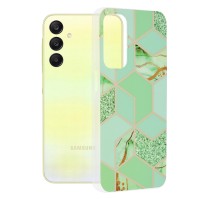 Techsuit Marble Back Cover voor Samsung Galaxy A25 - Green Hex