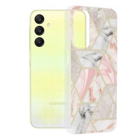 Techsuit Marble Back Cover voor Samsung Galaxy A25 - Pink Hex