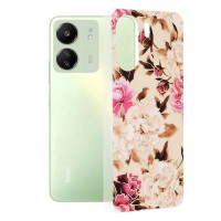 Techsuit Marble Back Cover voor Xiaomi Redmi 13C 4G/Xiaomi Poco C65 - Mary Berry Nude
