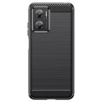 Techsuit Carbon Silicone Back Cover voor Xiaomi Redmi 10 5G - Zwart