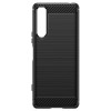 Techsuit Carbon Silicone Back Cover voor Sony Xperia 5 IV - Zwart
