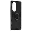 Techsuit Shield Silicone Back Cover voor HONOR 70 - Zwart