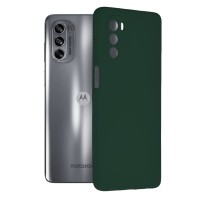Techsuit Color Silicone Back Cover voor Motorola Moto G62 5G - Groen