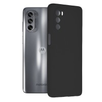 Techsuit Black Silicone Back Cover voor Motorola Moto G62 5G - Zwart
