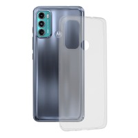 Techsuit Clear Silicone Back Cover voor Motorola Moto G60 - Transparant