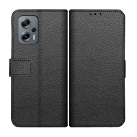 Just in Case Classic Wallet Case voor Xiaomi Poco X4 GT - Zwart