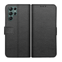 Just in Case Classic Wallet Case voor Samsung Galaxy S22 Ultra - Zwart