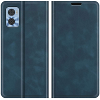 Just in Case Wallet Case Magnetic voor Motorola Moto E22i / Moto E22 - Blauw
