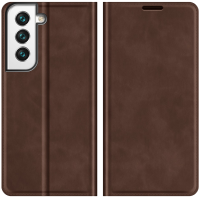 Just in Case Wallet Case Magnetic voor Samsung Galaxy S22 Plus - Bruin