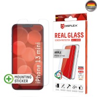 Displex Real Glass Screenprotector + Back Cover met Applicator voor Apple iPhone 13 Mini - Transparant
