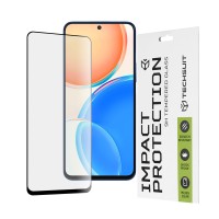 Techsuit Full Cover Impact Protection Screenprotector voor HONOR X8 4G/X8a - Zwart