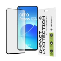 Techsuit Full Cover Impact Protection Screenprotector voor Oppo Reno6 5G - Zwart