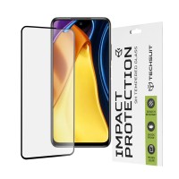 Techsuit Full Cover Impact Protection Screenprotector voor Xiaomi Poco M3 Pro 5G / Redmi Note 10 5G - Zwart