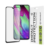 Techsuit Full Cover Impact Protection Screenprotector voor Samsung Galaxy A40 - Zwart