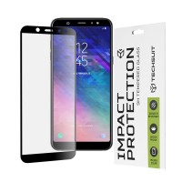 Techsuit Full Cover Impact Protection Screenprotector voor Samsung Galaxy A6 2018 - Zwart