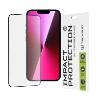 Techsuit Full Cover Impact Protection Screenprotector voor Apple iPhone 14/13 / iPhone 13 Pro - Zwart