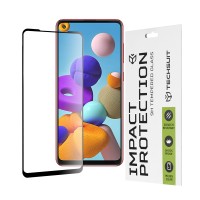 Techsuit Full Cover Impact Protection Screenprotector voor Samsung Galaxy A21s - Zwart