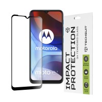 Techsuit Full Cover Impact Protection Screenprotector voor Motorola Moto E7 Power / Moto E7i Power - Zwart