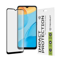 Techsuit Full Cover Impact Protection Screenprotector voor Oppo A15/A15s/A16/A16s/A54s - Zwart