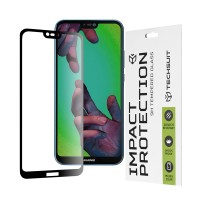 Techsuit Full Cover Impact Protection Screenprotector voor Huawei P20 Lite 2018 - Zwart