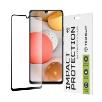 Techsuit Full Cover Impact Protection Screenprotector voor Samsung Galaxy A42 - Zwart