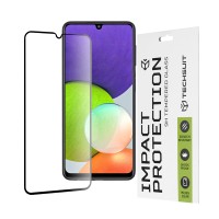 Techsuit Full Cover Impact Protection Screenprotector voor Samsung Galaxy A22 4G/M22 - Zwart