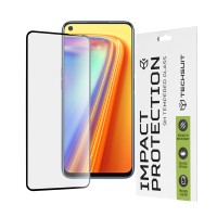 Techsuit Full Cover Impact Protection Screenprotector voor Realme 7 - Zwart