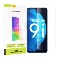 Techsuit Clear Vision Glass Screenprotector voor Realme 9 4G/5G/9 Pro/8i/Narzo 50 / Oppo A76/A96 / OnePlus Nord CE 2 Lite 5G - Transparant