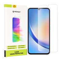 Techsuit Clear Vision Glass Screenprotector voor Samsung Galaxy A34 - Transparant
