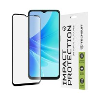 Techsuit Full Cover Impact Protection Screenprotector voor Oppo A77/A17/A57 4G/A57s / Realme C31/C35/Narzo 50A Prime / OnePlus Nord N20 SE - Zwart