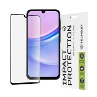 Techsuit Full Cover Impact Protection Screenprotector voor Samsung Galaxy A15 4G/5G / M15 / A25 / A24 4G - Zwart
