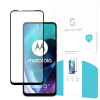 Just in Case Full Cover Gehard Glas Screenprotector voor Motorola Moto G71 5G - Zwart