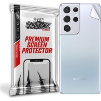 GrizzGlass SatinSkin Back Protector voor Samsung Galaxy S21 Ultra - Transparant