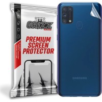 GrizzGlass SatinSkin Back Protector voor Samsung Galaxy M31 - Transparant