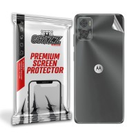 GrizzGlass SatinSkin Back Protector voor Motorola Moto E22 - Transparant