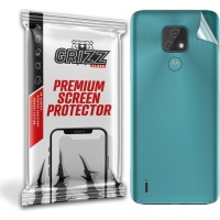 GrizzGlass SatinSkin Back Protector voor Motorola Moto E7 - Transparant