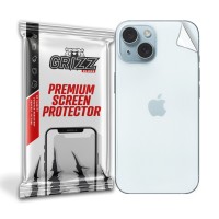 GrizzGlass SatinSkin Back Protector voor Apple iPhone 15 - Transparant