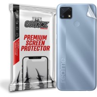 GrizzGlass SatinSkin Back Protector voor Realme C25Y - Transparant