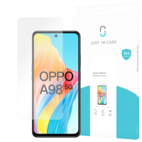 Just in Case Gehard Glas Screenprotector voor Oppo A98 - Transparant