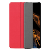 Just in Case Smart Tri-Fold tablethoes voor Samsung Galaxy Tab S8 Ultra - Rood