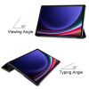 Just in Case Smart Tri-Fold tablethoes voor Samsung Galaxy Tab S9 FE Plus/S9 Plus - Zwart