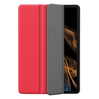 Just in Case Smart Tri-Fold tablethoes met Penhouder voor Samsung Galaxy Tab S8 Ultra - Rood